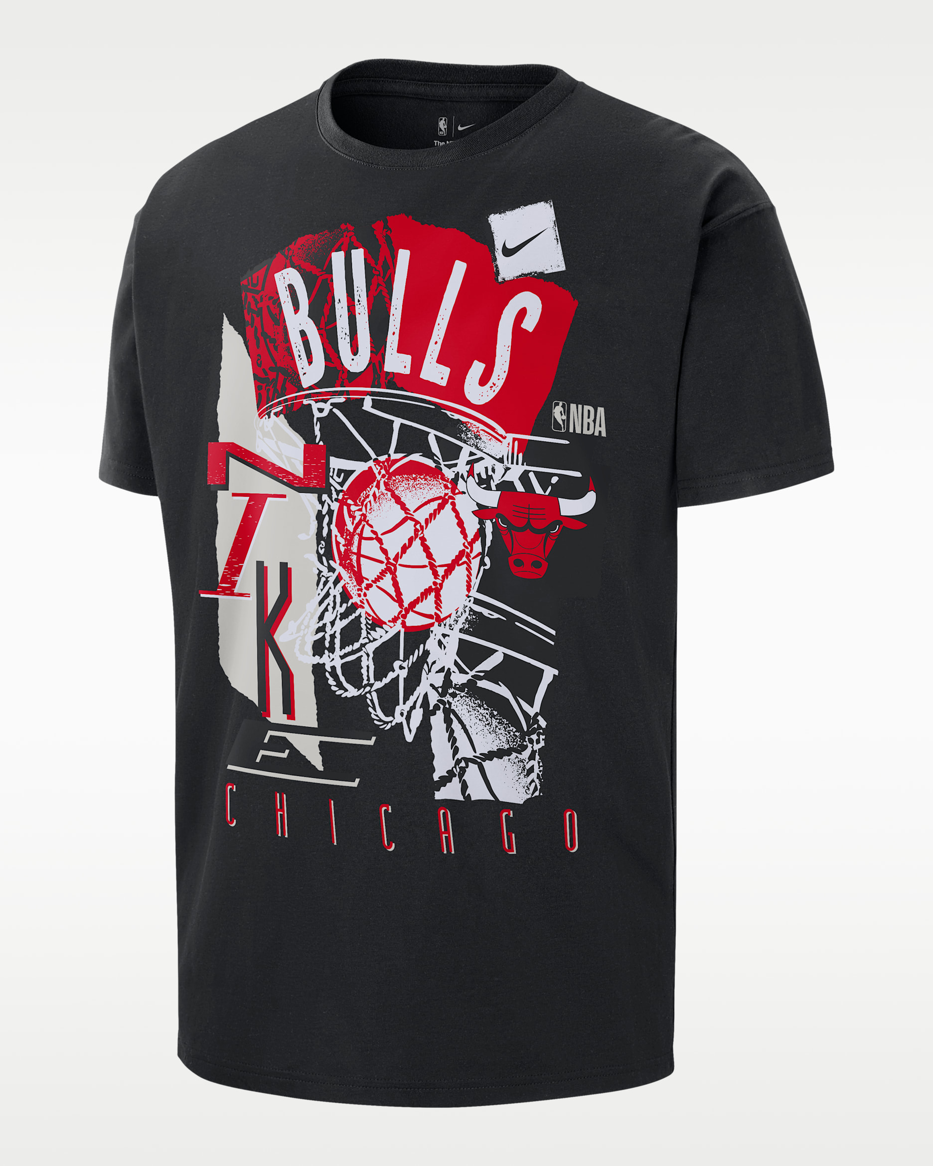Chicago Bulls Courtside Men's Nike NBA Vintage T-Shirt. Nike ID